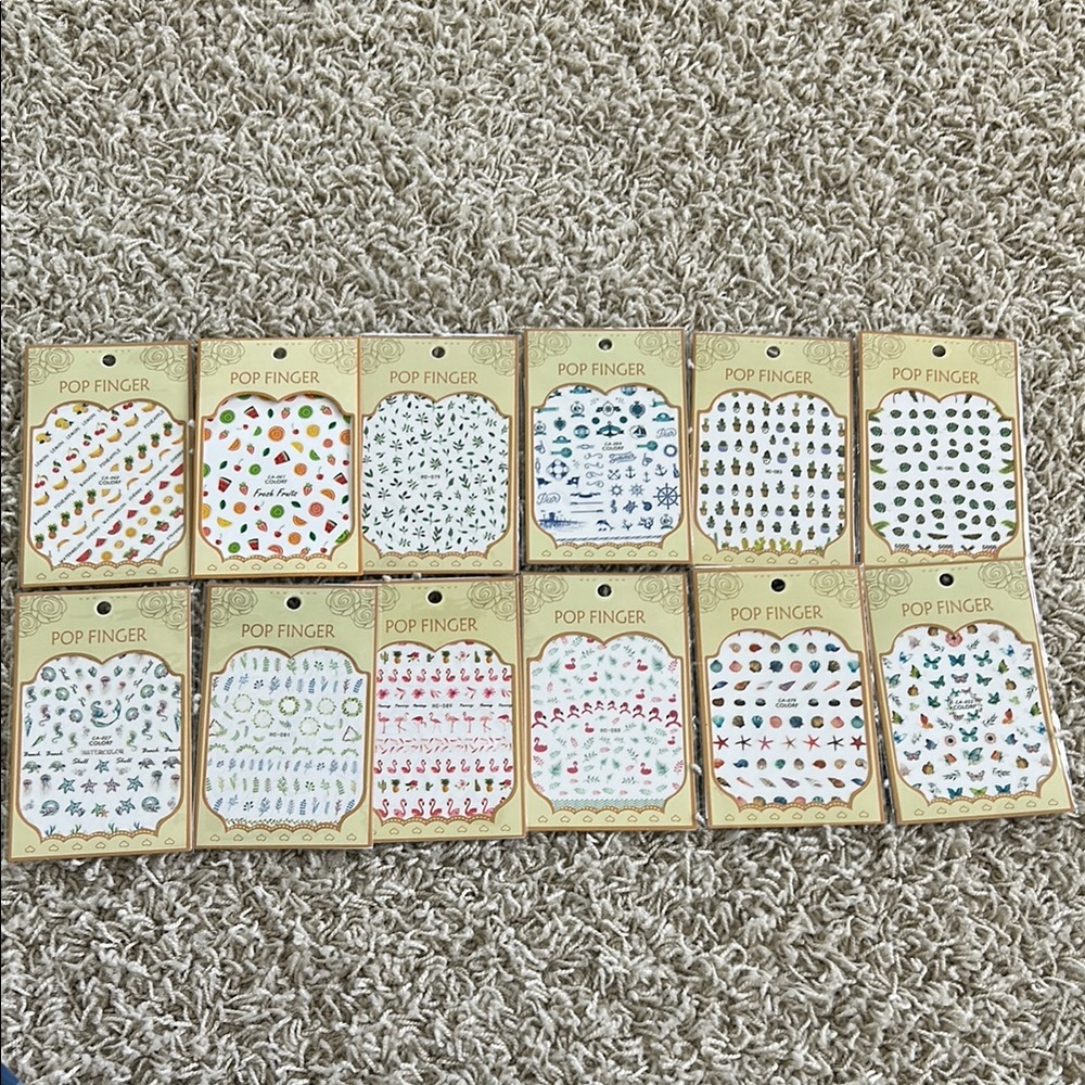NWT Pop Finger Nail Stickers